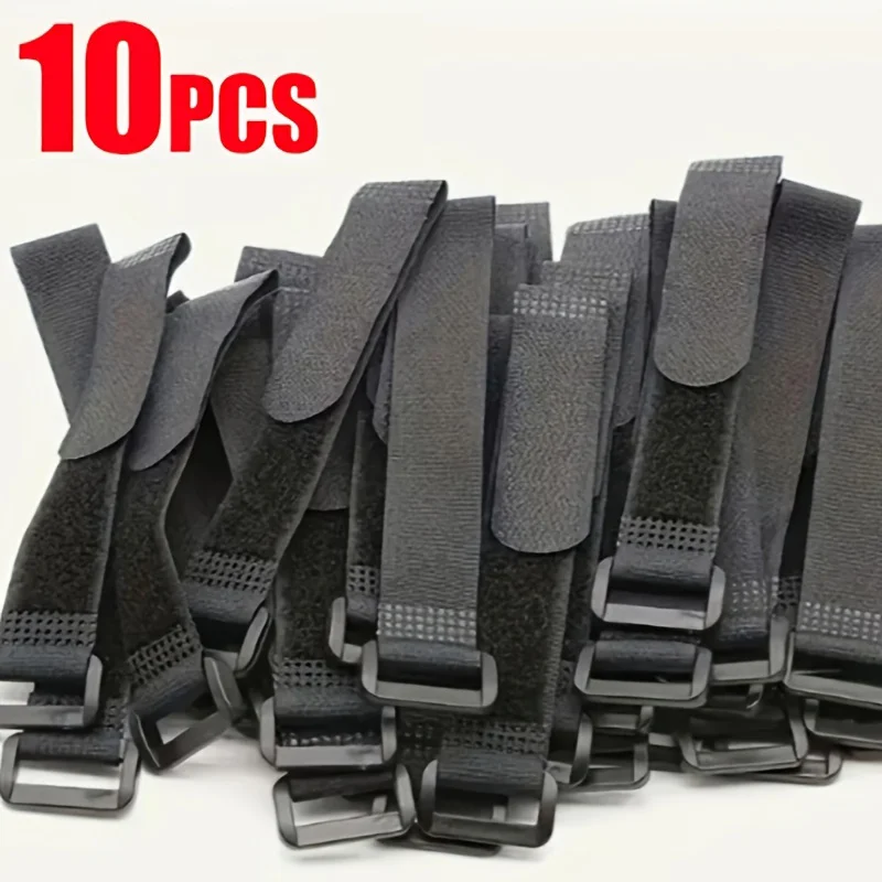 10 قطع/مجموعة أشرطة تثبيت سريعة وربطات كابلات! شريط ربط بخطاف وحلقة مناسب للحفاظ على الكابلات أنيق ونظام #1