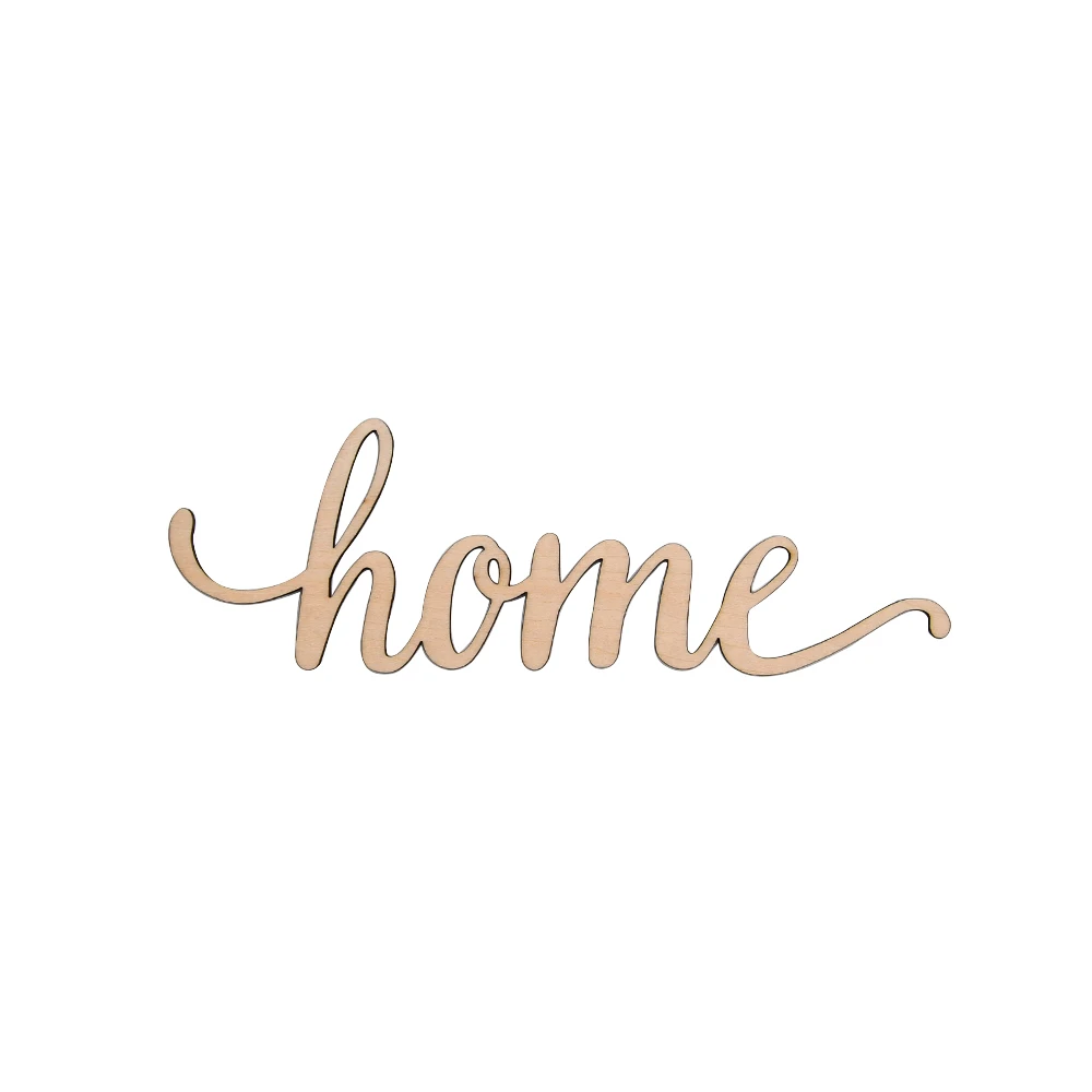 

Laser-Cut 3D Wooden Home Decor - Eco-Friendly Door/Wall Sign, DIY Paintable Holiday Gift, 3mm Craft Kit with Multi Sizes