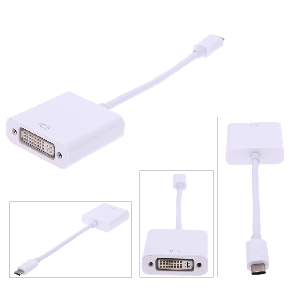 كابل محول الطاقة الممتد المحمول من النوع C USB 3.1 ذكر إلى DVI 1080P