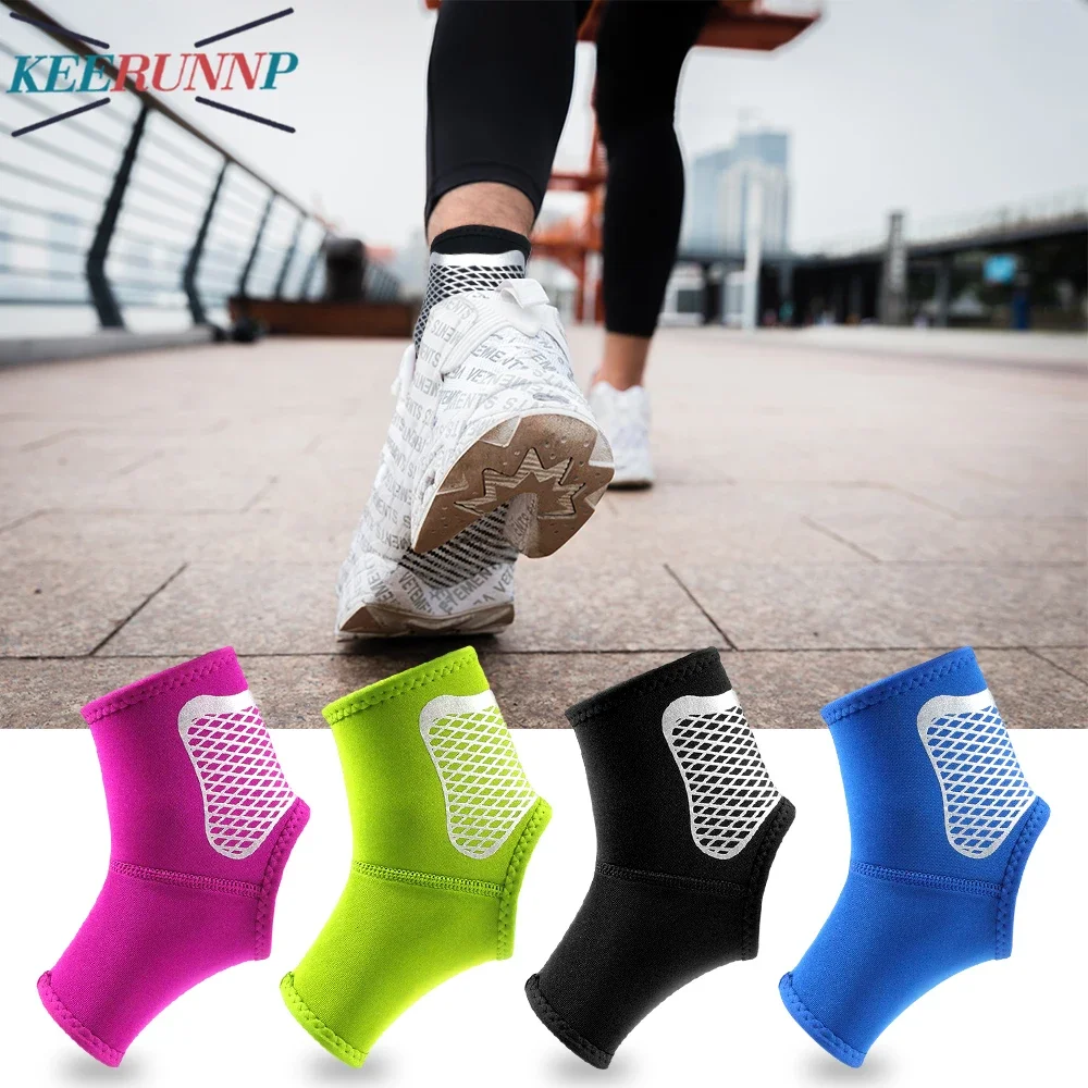 1Pcs Ankle Compression Sleeve Support Brace For Sprained Ankle,Neuropathy Socks For Plantar Fasciitis Relief,Man Woman,Football