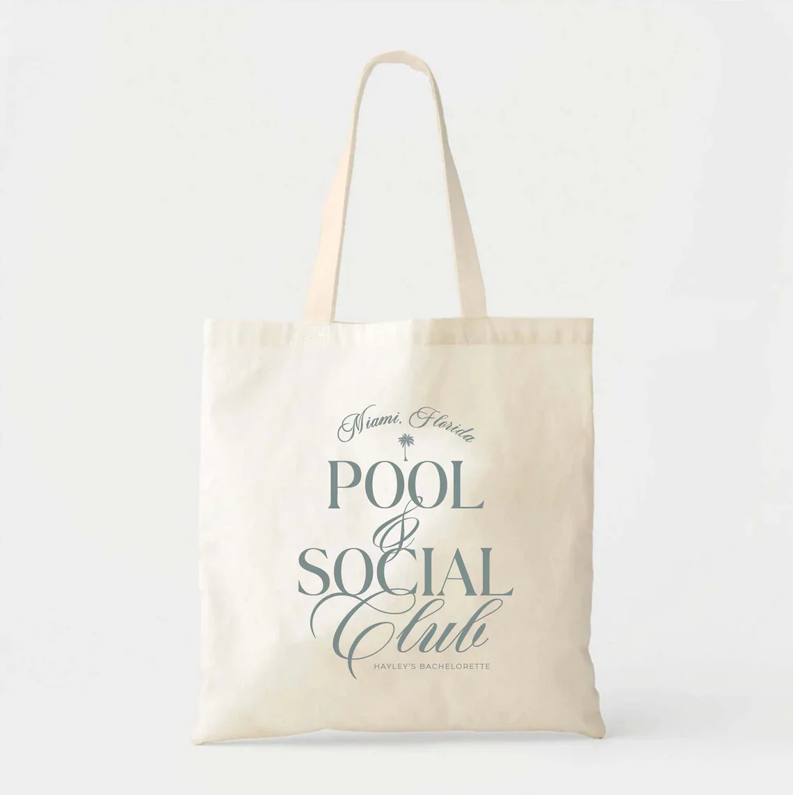 Pool And Social Club Palm Tree - Bachelorette Totes - Pool Party Bachelorette - Aesthetic Tote - Brides Last Splash - Welcome To