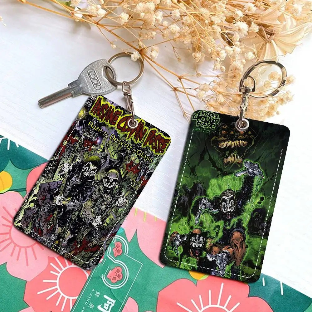 I-Insane مهرج Posse حامل بطاقة طباعة شخصية مناسبة لحامل الفتيات حافظة بطاقات الباب النساء شارة حامل المفاتيح