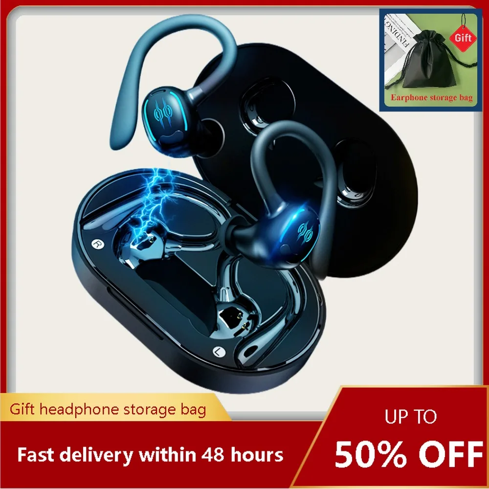 

Wireless earphones, Bluetooth earphones, with noise reduction function and ear hanging sports, can extend battery life earbuds