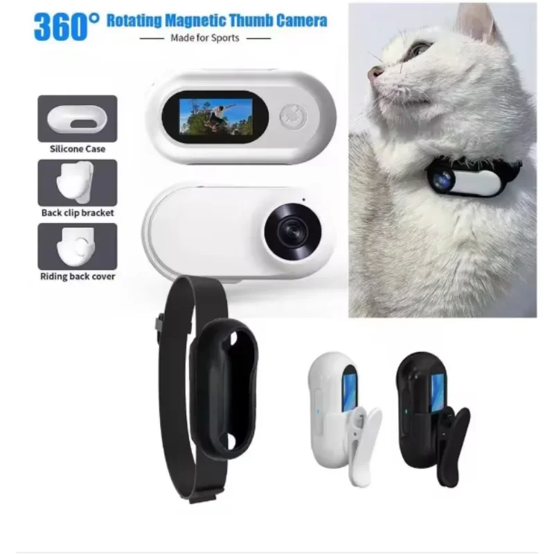 

NEW Pet Camera Cat Video Dog Recorder with 0.96 Inch LCD Screen 170 Degree Wide Angle Pet Sport Action Camera for Video Records