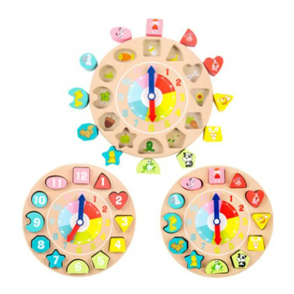 

1Pcs Digital Wooden Clock Colorful 1-12 Numbers Educational Learning Early Childhood Development Gift for Toddlers Kids