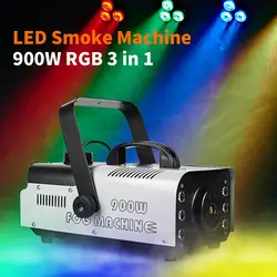 MOKA SFX Smoke Machine 900W LED Wireless Remote Fog Machine with Lights Party City Smoke Car for Christmas Stage Party DJ