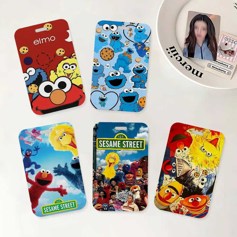 Anime S-Sesame S-Street Ausweishalter mit Umhängeband für Büro, Schule, Namenskarte, Ausweishülle