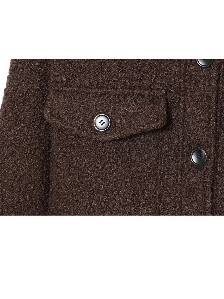 

HH женская зимняя модная повседневная саржевая теплая куртка с меховым воротником женская простая универсальная однобортная куртка с карманами и длинными рукавами