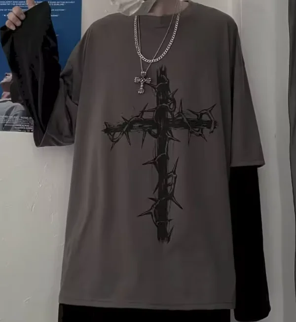 Camisetas Hombre Otoño Ropa Anime Casual Manga Larga Holgada Camiseta Harajuku Streetwear Academia Hip Hop Top 4