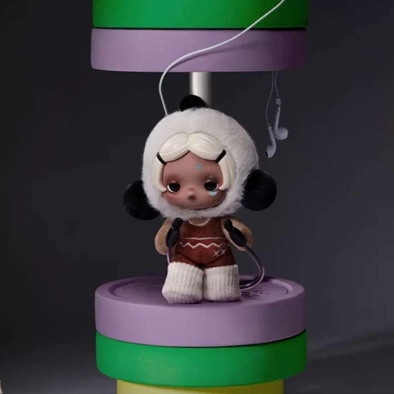 POP MART SKULLPANDA Off Mode Serie Plüschpuppen-Anhänger Blindbox Spielzeug Kawaii Anime Actionfigur Überraschungs-Mystery-Tasche Spielzeug