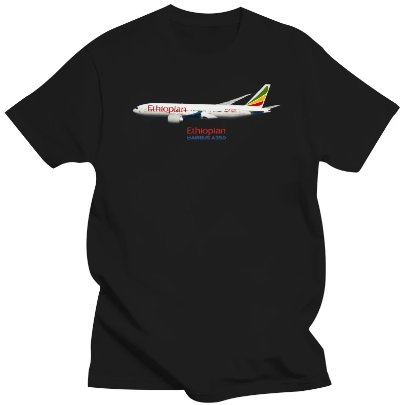 Men t-shirt Illustration of Ethiopian Airbus A350 by stevehclark tshirt Women t shirt