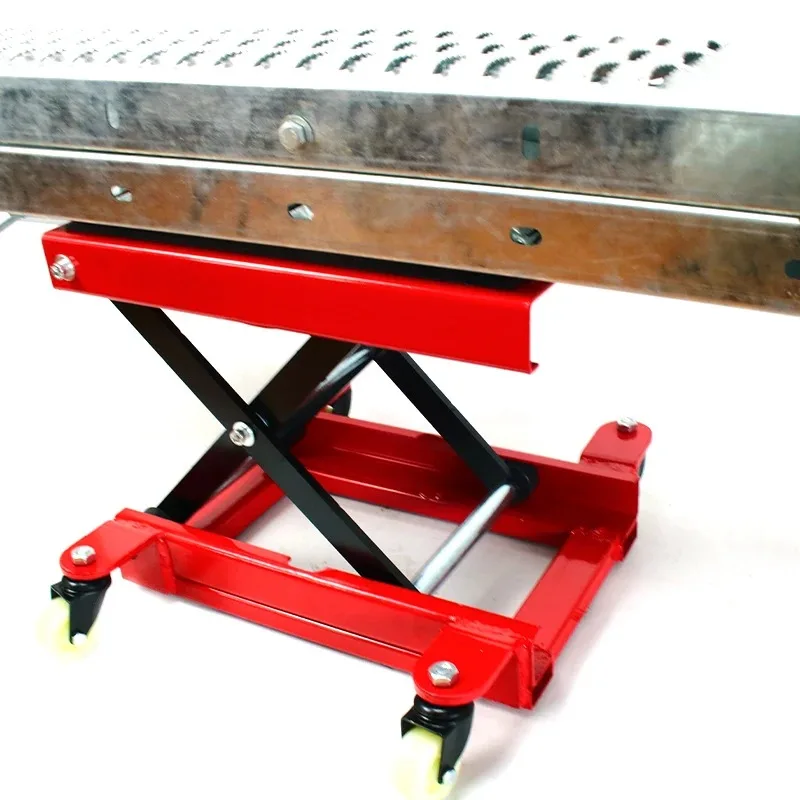 500kg Motorcycle Lift 1100 LBS Motorcycle Lift Scissor Lift Jack with Dolly & Hand Crank Center Hoist Crank Stand for Motorcycle