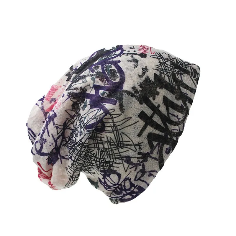Neue Mode Frauen Sommer Brief Hut Farben Weibliche Floral Warme Mütze Schal Herbst Mädchen Frühling Beanie Bonnet Dance Beanies – Detail 2