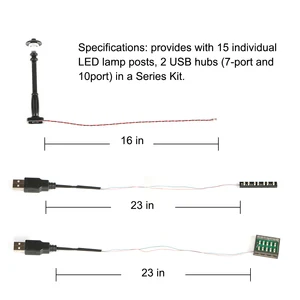 Sokak aydınlatması, LED Yapı Taşı Lambası, MOC, Tuğlalarla Uyumlu, DIY 2039, 11062, USB Destekli, 10'u 1 arada, 15 Adet Lego'nun gölgesindeki 6 büyük satış-no. 3