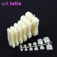 600Pcs Nail Tips Natural Acrylic False Fake Artificial Toe Nails For Nail Art Decor DIY Salon Tools