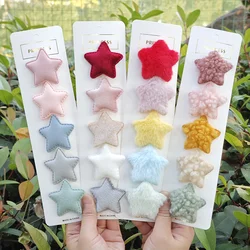 10pcs Cute Dog Hair Clips Pet Hairpin 9 Styles Star Shape Barrettes For Small Dog Puppy Hair Accessories Yorkshire Grooming Bows