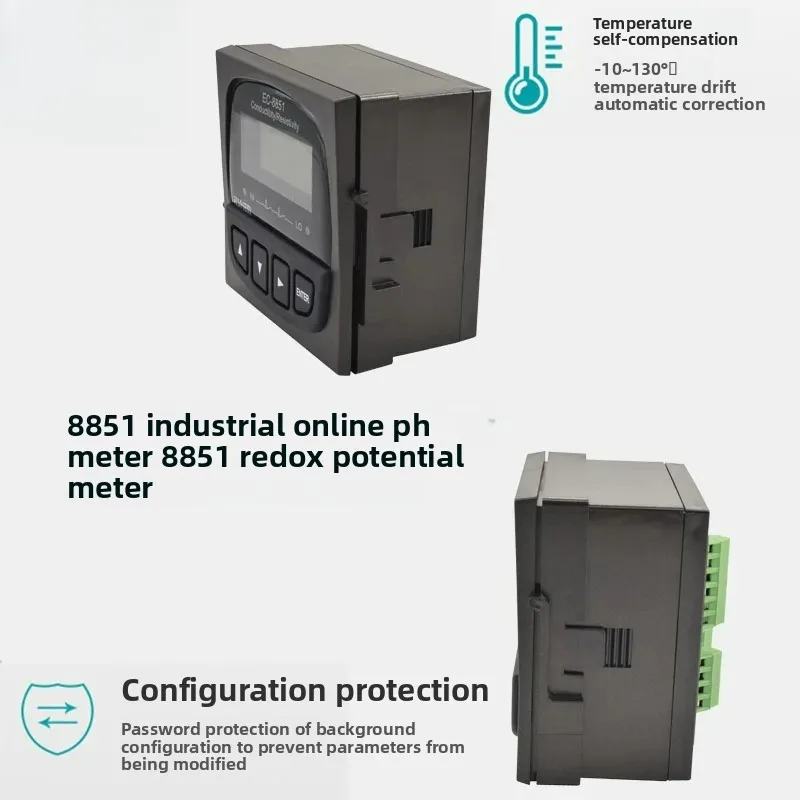 pH-8851 Industrial Online pH Controller with Sensor Electrode ORP Tester Meter for Water Treatment