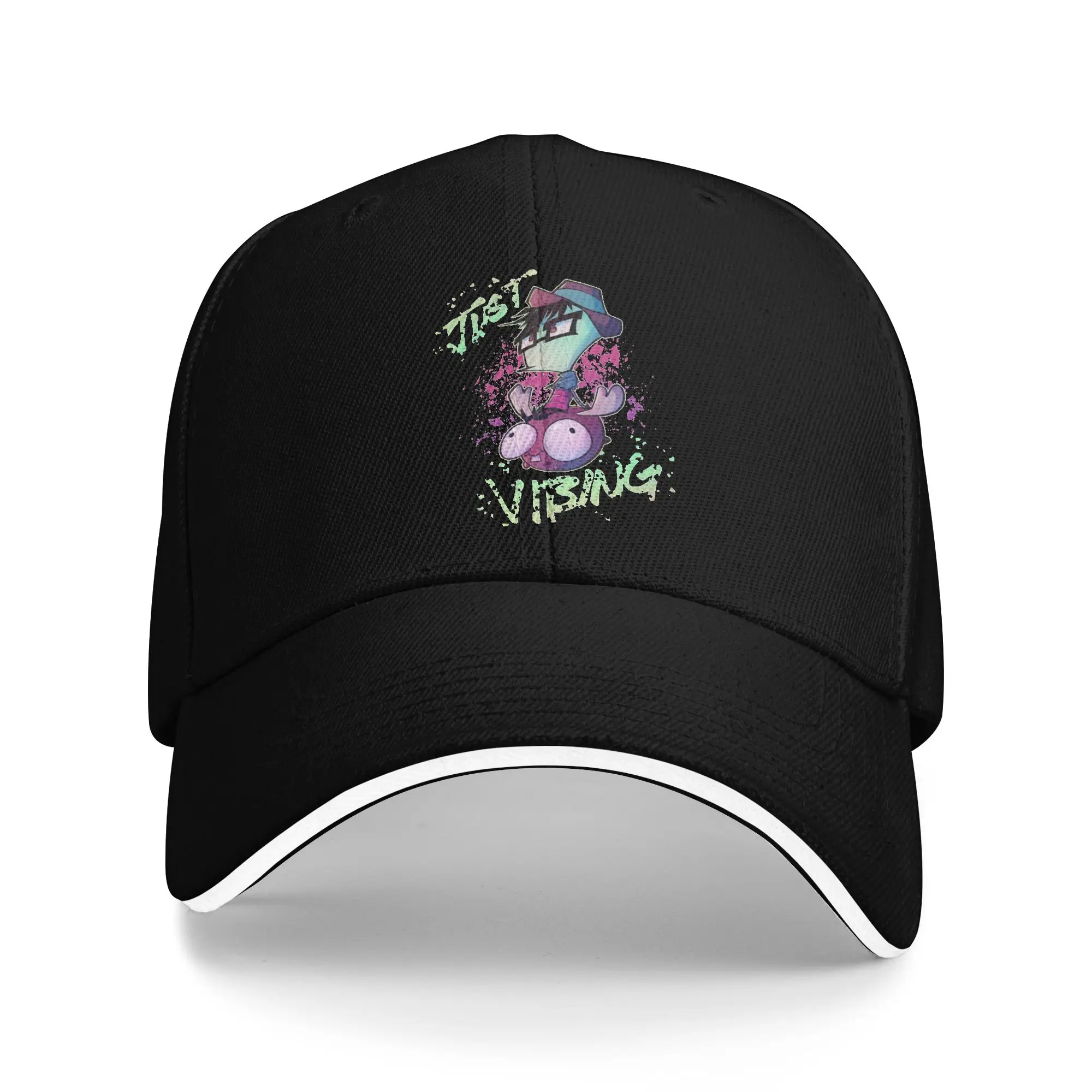 Funny Invader Zim Baseball Caps Retro Alien Sandwich Hat Men Women Adjustable Headwear Outdoor