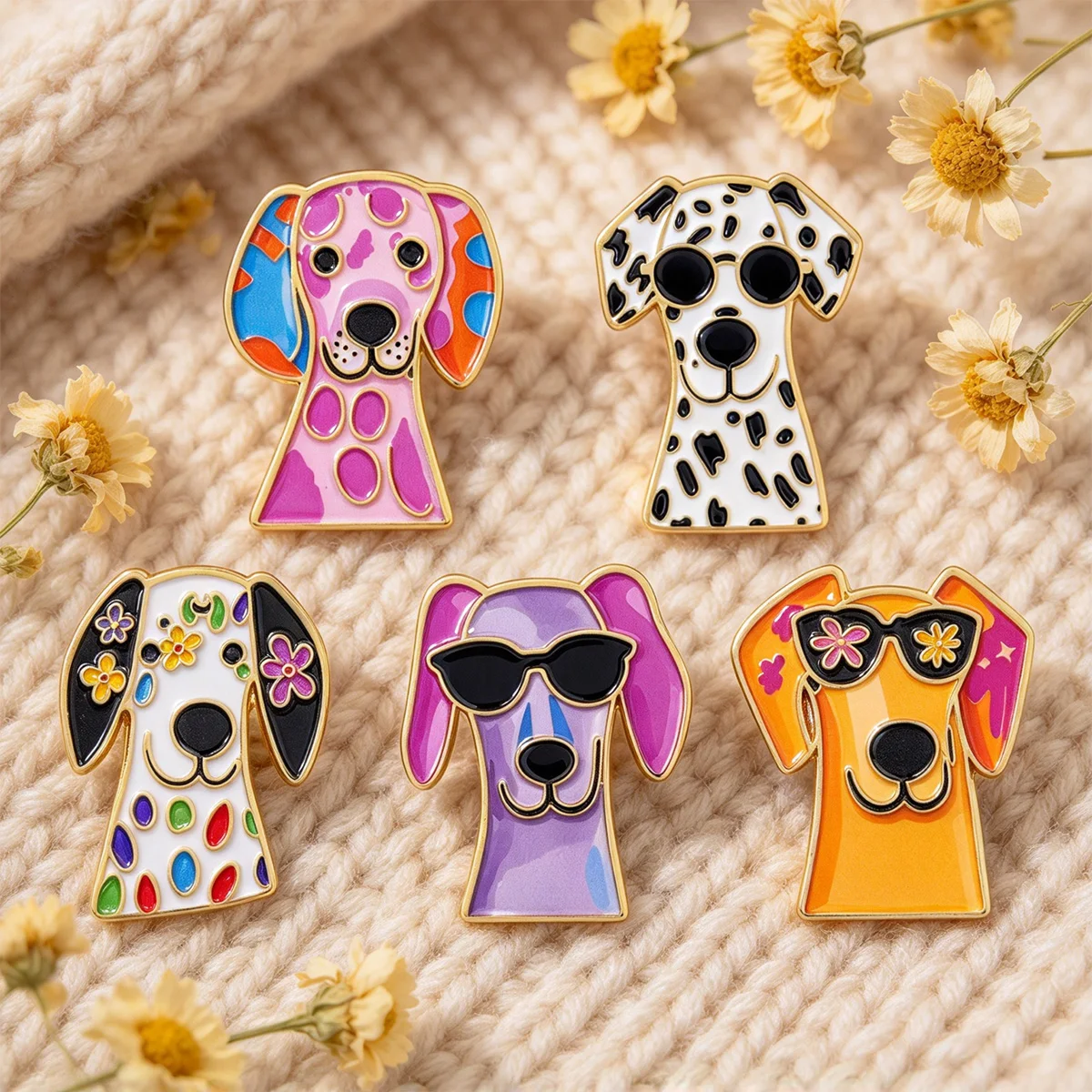Colorful Cat Dog Enamel Lapel Pin Lovely Pet Brooch Cute Animal Badge For Backpack Jacket Decor Small Fashion Gift For Pet Fans
