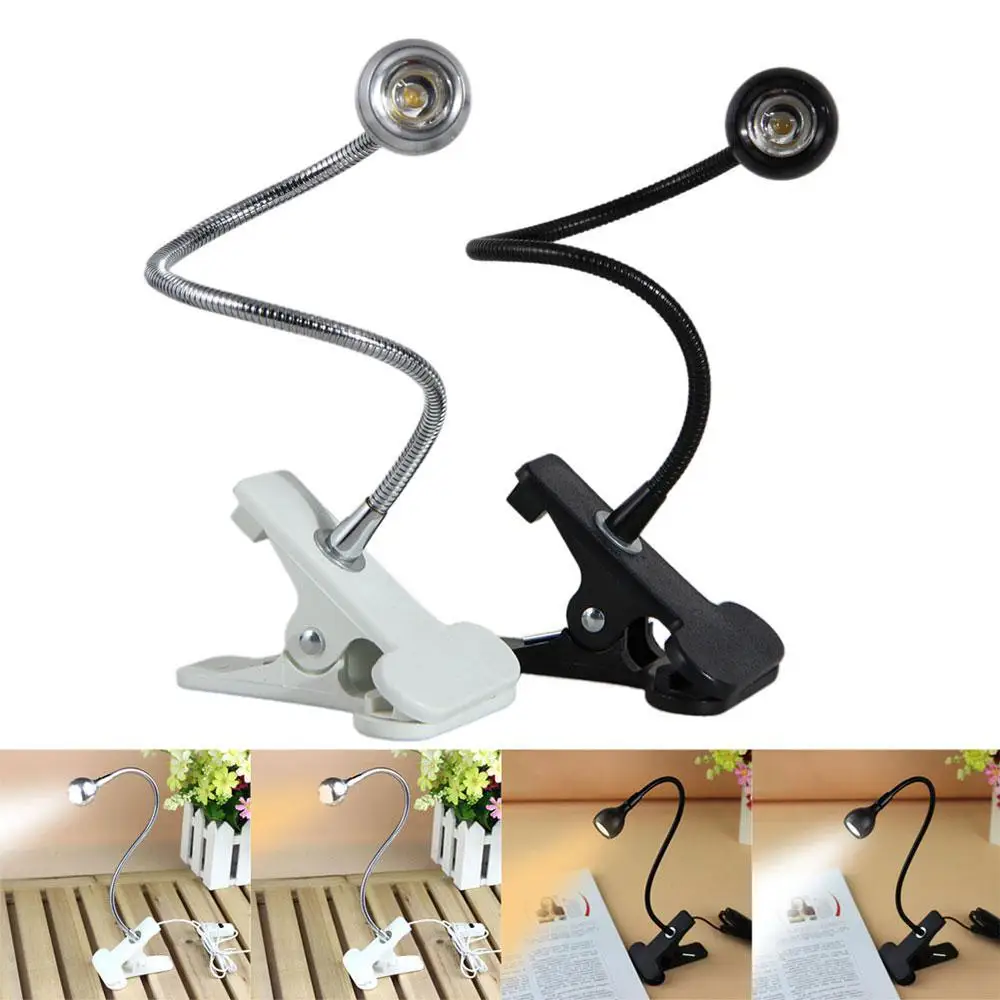 1~8PCS USB power LED Desk Lamp Flexible Study Reading Book Lights Eye Table Lamp With Clip For Home Bedroom Study