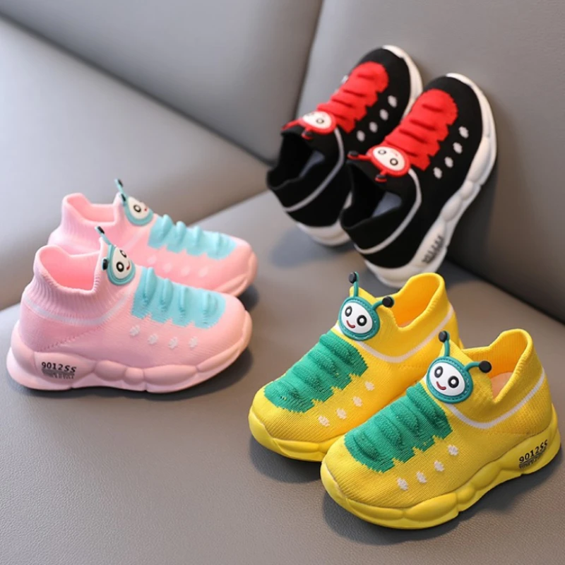 Children Running Sneakers Boys Kids Shoes Mesh Breathable Anti-Slip Walking Patchwork Tenis Toddler Soft Soled Girls Shoes