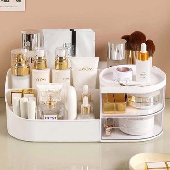 大容量プラスチック化粧品収納ボックス化粧引き出しオーガナイザージュエリーマニキュアデスクトップ雑貨ペンホルダーコンテナ