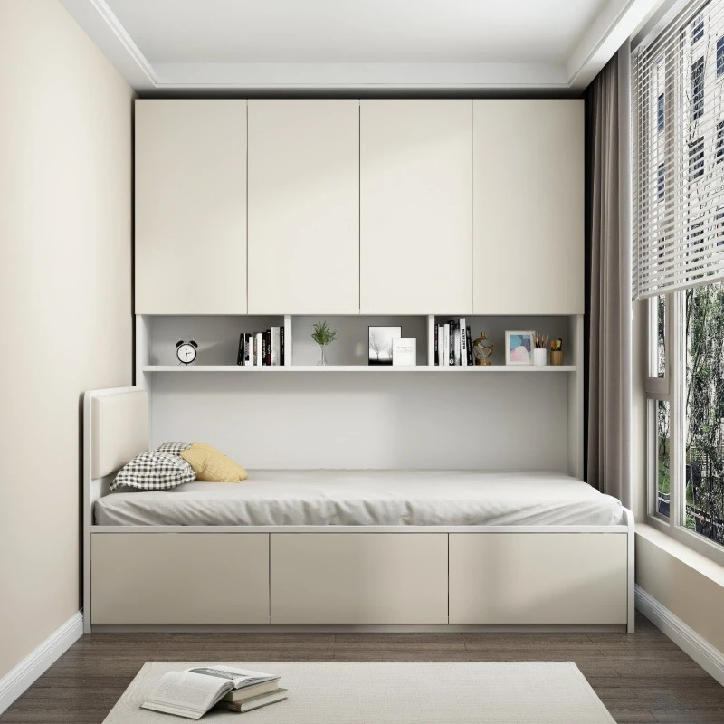 

Tatami wardrobe, bookcase integrated bed combination