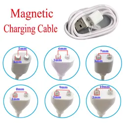 5PCS Magnetic Charge Cable 2pin center spacing 5/6/7/8/9/10mm Magnet Suctio USB2.0 Power for Beauty instrument Smart device