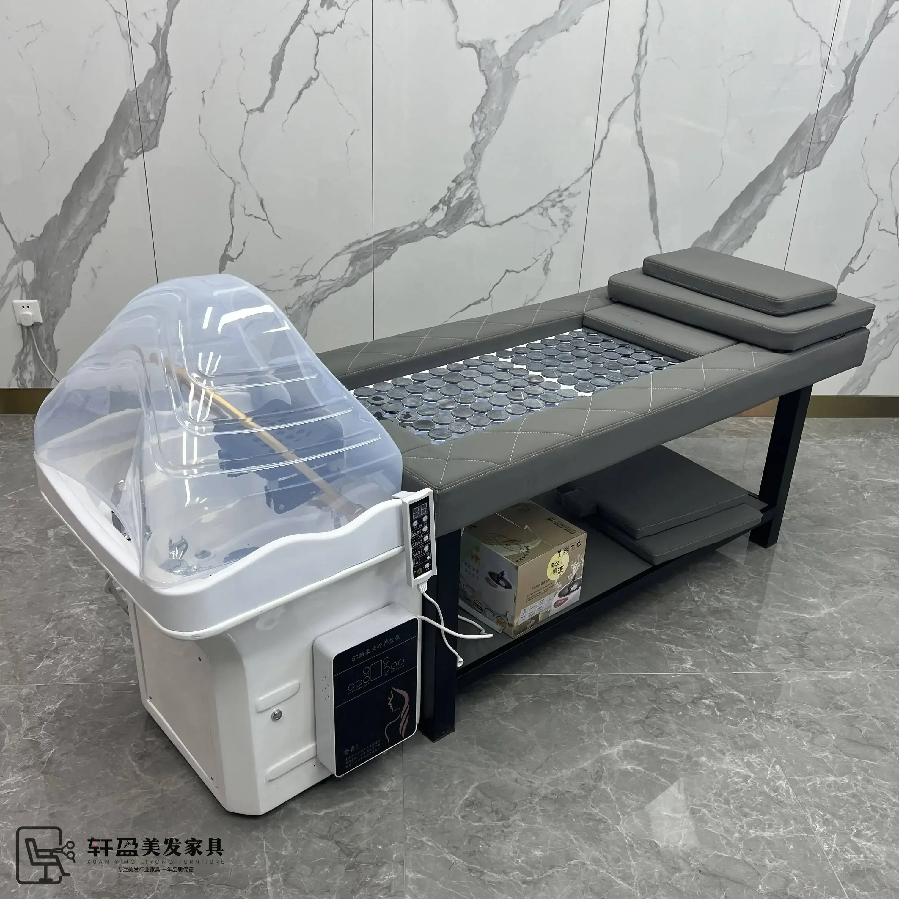 High-Grade Multifunctional Moxibustion Bed Physiotherapy Bed  Steaming Massage Beauty Salon Water Circulation Massage Couch