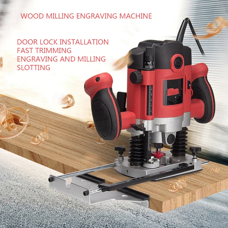 220V/1500W Electric Wood Milling Engraving Machine Woodworking Tenoning Trimming Slotting Machine