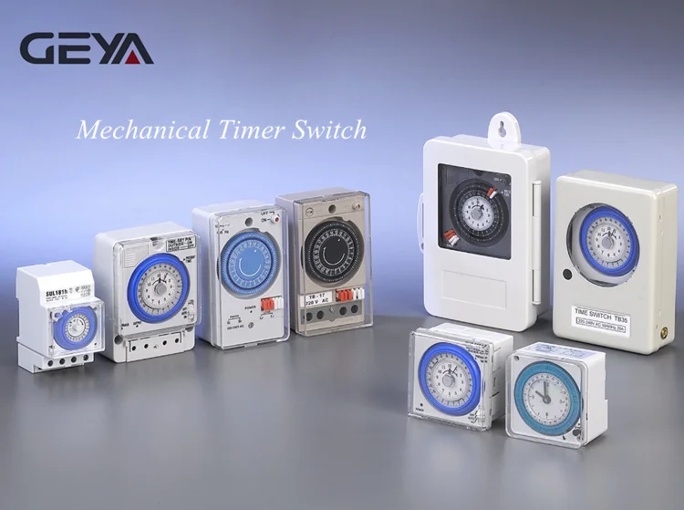 GEYA TB37 Mechanical Din Switch Timer 110V OR 220V 15 Minute Adjustable Timer Manual or Automatic Control