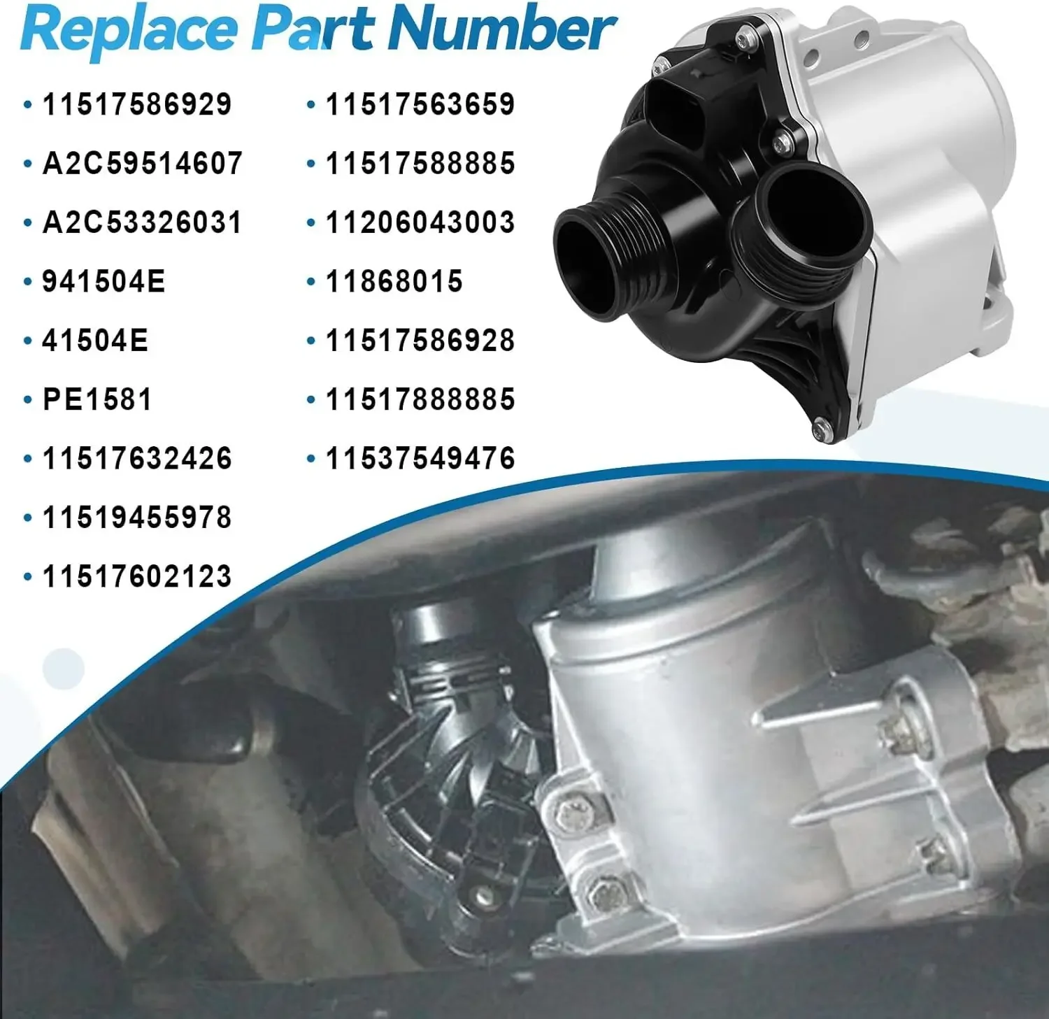 11517632426 A2C59514607 11517563659 مضخة مياه المحرك الكهربائي مع مسامير وترموستات لسيارات BMW 335i 535i