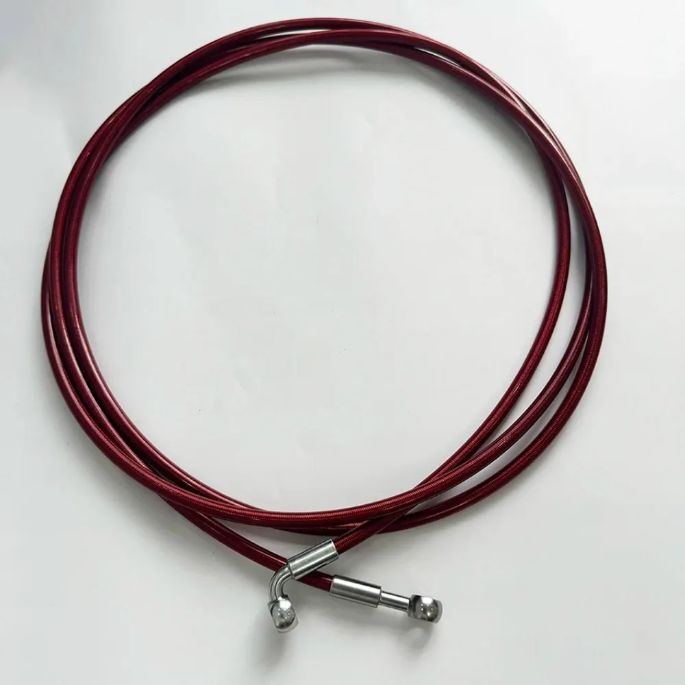 28-90 Derajat 10Mm Banjo 300Mm Hingga 1500Mm Selang Rem Hidrolik Sepeda Motor Kabel Kopling Pipa Minyak untuk ATV Balap Hitam