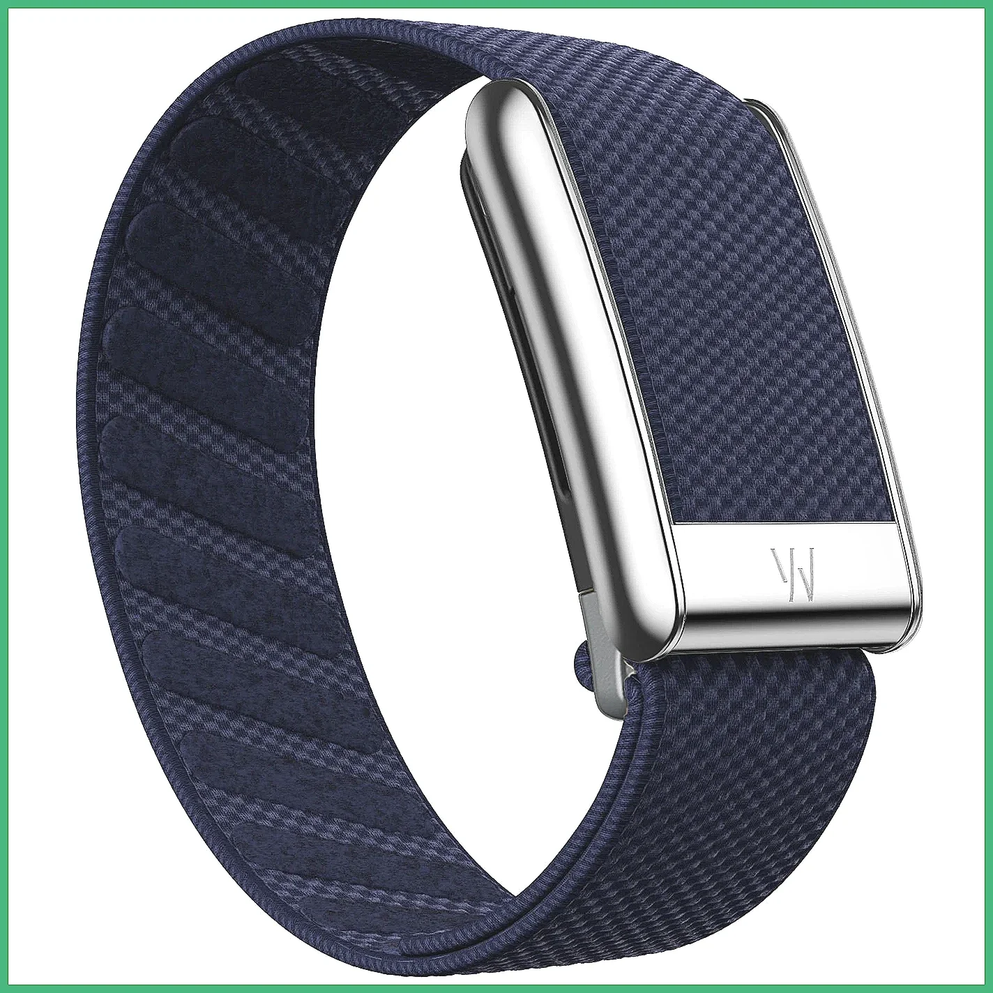 Bracelet de sport en nylon Whoop 5.0/PEAK/LIFE avec cadre métallique argenté et gravure de lettres