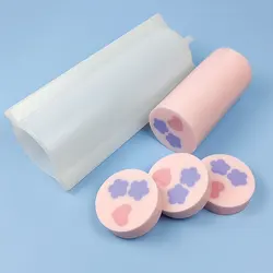 Large Size Long 25cm Silicone Soap Mold DIY Handmade Decoration Wax Soap Mold Cylindrical Tube Silicone Mold Practical