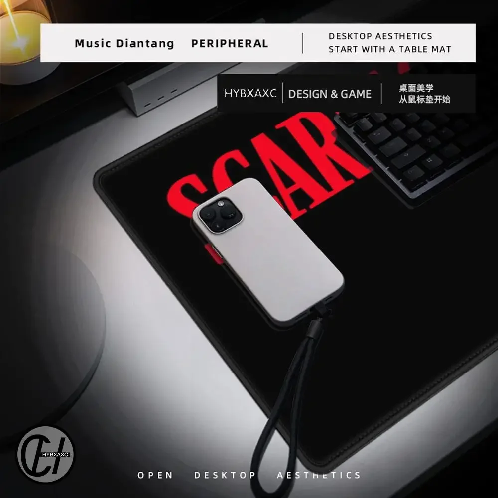 سكارفيس 1983 فيلم A-Al P-Pacino فيلم ماوس ألعاب الكمبيوتر ملحقات الألعاب لوحة ماوس كبيرة Mausepad سجادة ضد الإنزلاق Deskmat ماوس