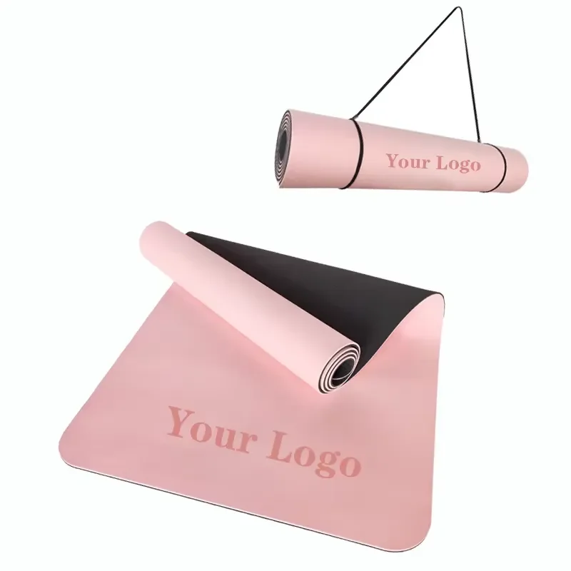 Free Sample TPE Yoga Mat Eco Friendly Custom Logo Printed Non Slip Fitness Mat Yoga Mats