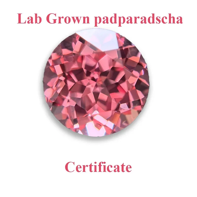 

Lab Grown Sapphire Lotus Pink Color Round Shape Charm Bead for Diy Jewelry Making Bracelet Materials Selectable AGL Certificate