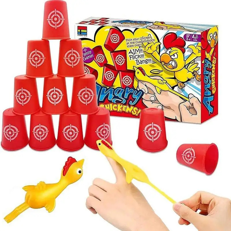 

Animal Finger Slingshots Angry Chicken Slingshot Toys With Dart Cups Set Funny Finger Animal Slingshot Toys Great For Kids