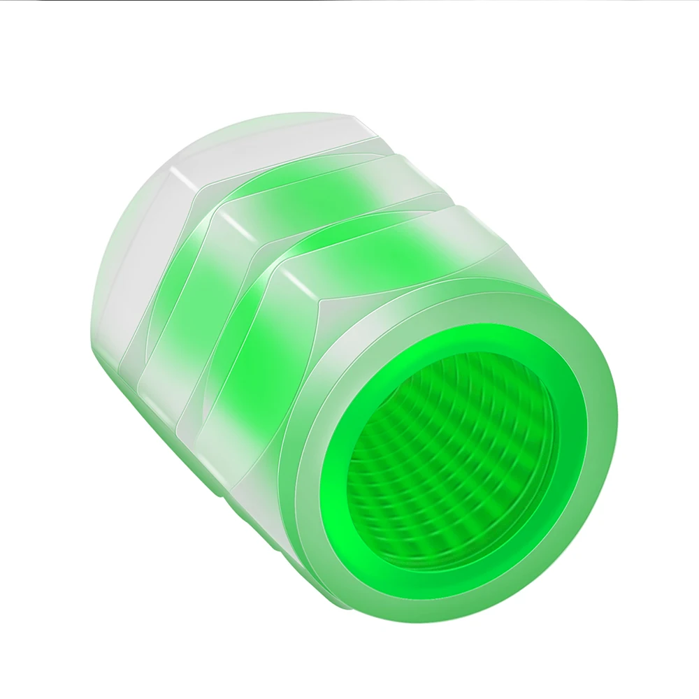 4pcs Car Badge Wheel Tire Air Valve Caps Stem Cover Fluorescent green Car Accessories For Mitsubishi Lancer ASX Outlander l200