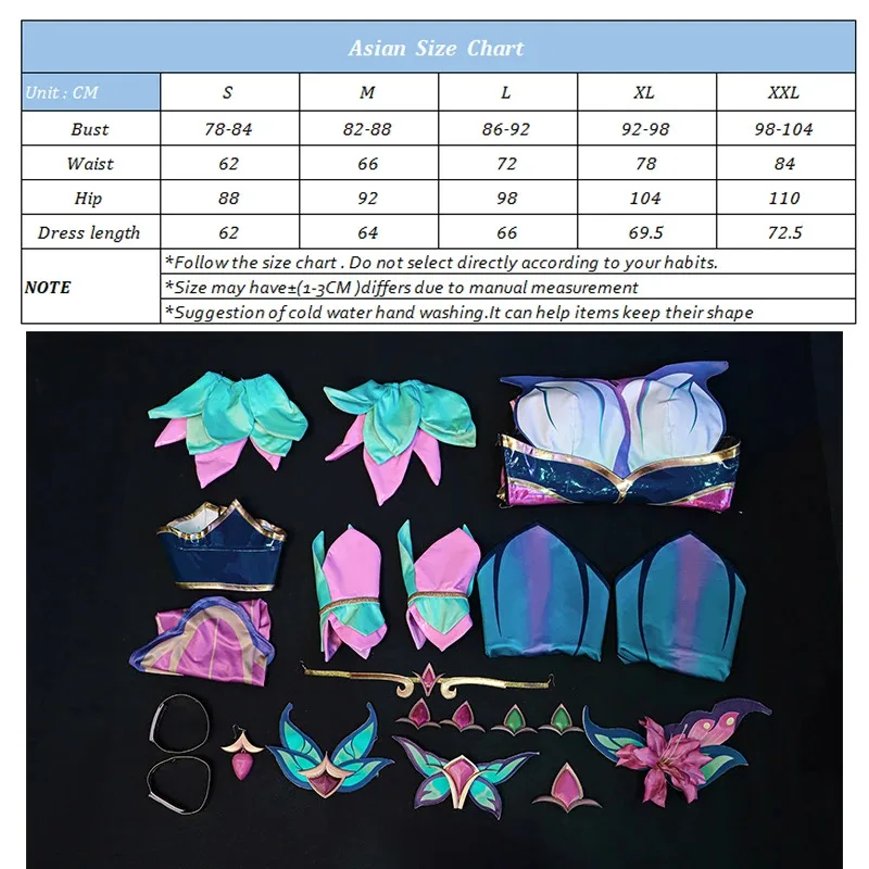 ROLECOS Game LOL Faerie Court Lux Cosplay Costume Game LOL Magical Faerie Lux Cosplay Outfit Halloween Women Suit New Skin