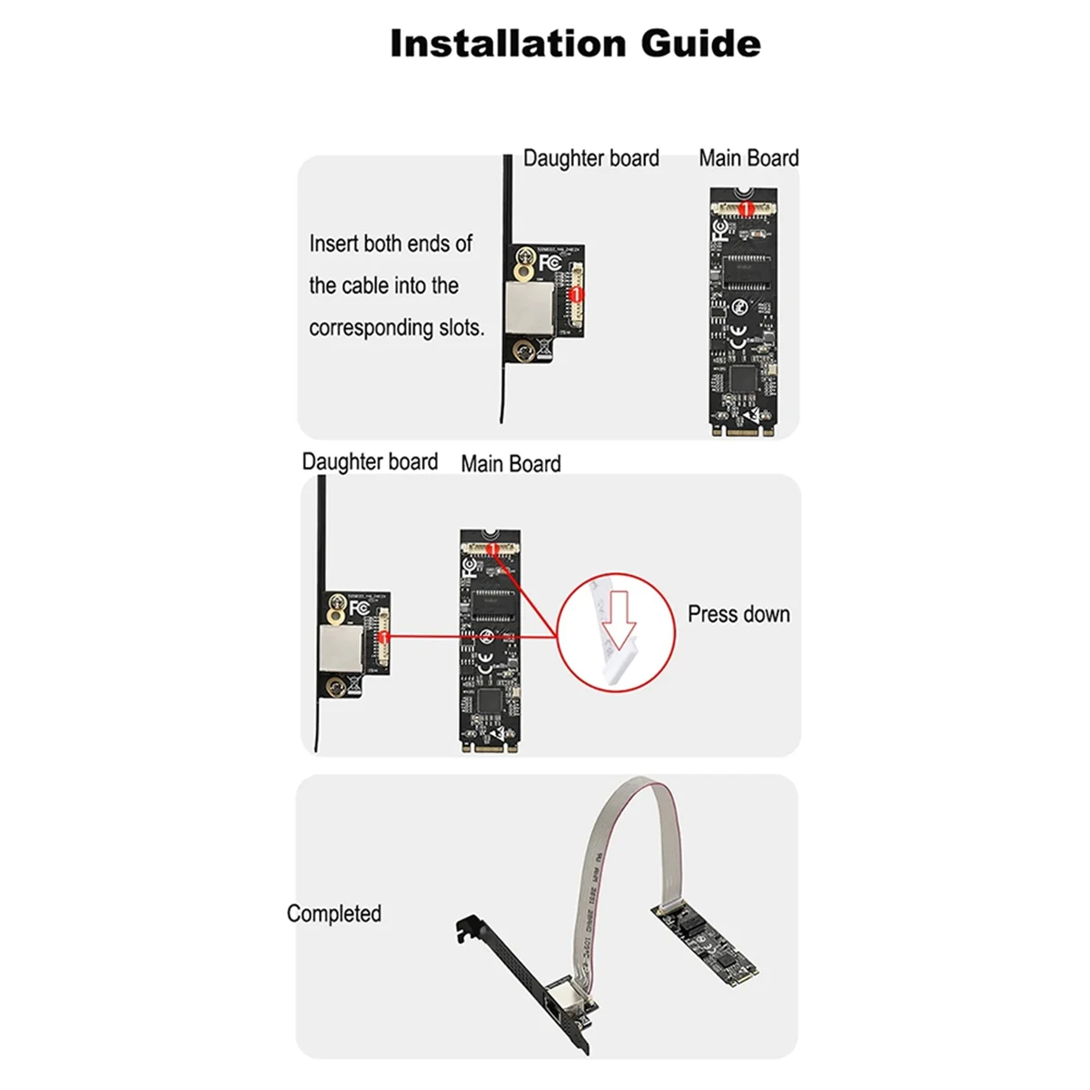 New M.2 to 5G Network Card Realtek RTL8126 Chip PXE Diskless Boot E-Sports Game Network Card Wired RJ45 LAN Controller Card