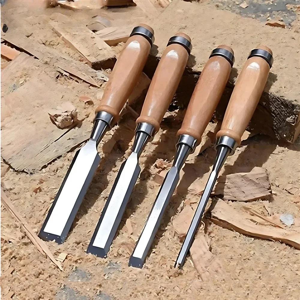 Professional Wood Carving Chisel 6/10/12/18/24mm Carpentry Flat Chisels DIY Woodworking Woodcut Carving Knife Hand Tools