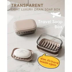 Travel Soap Case, Leakproof Soap Container, Portable Bar Soap Holder for Traveling, Soap Dish for Shower, Gym,Camping, Vacation