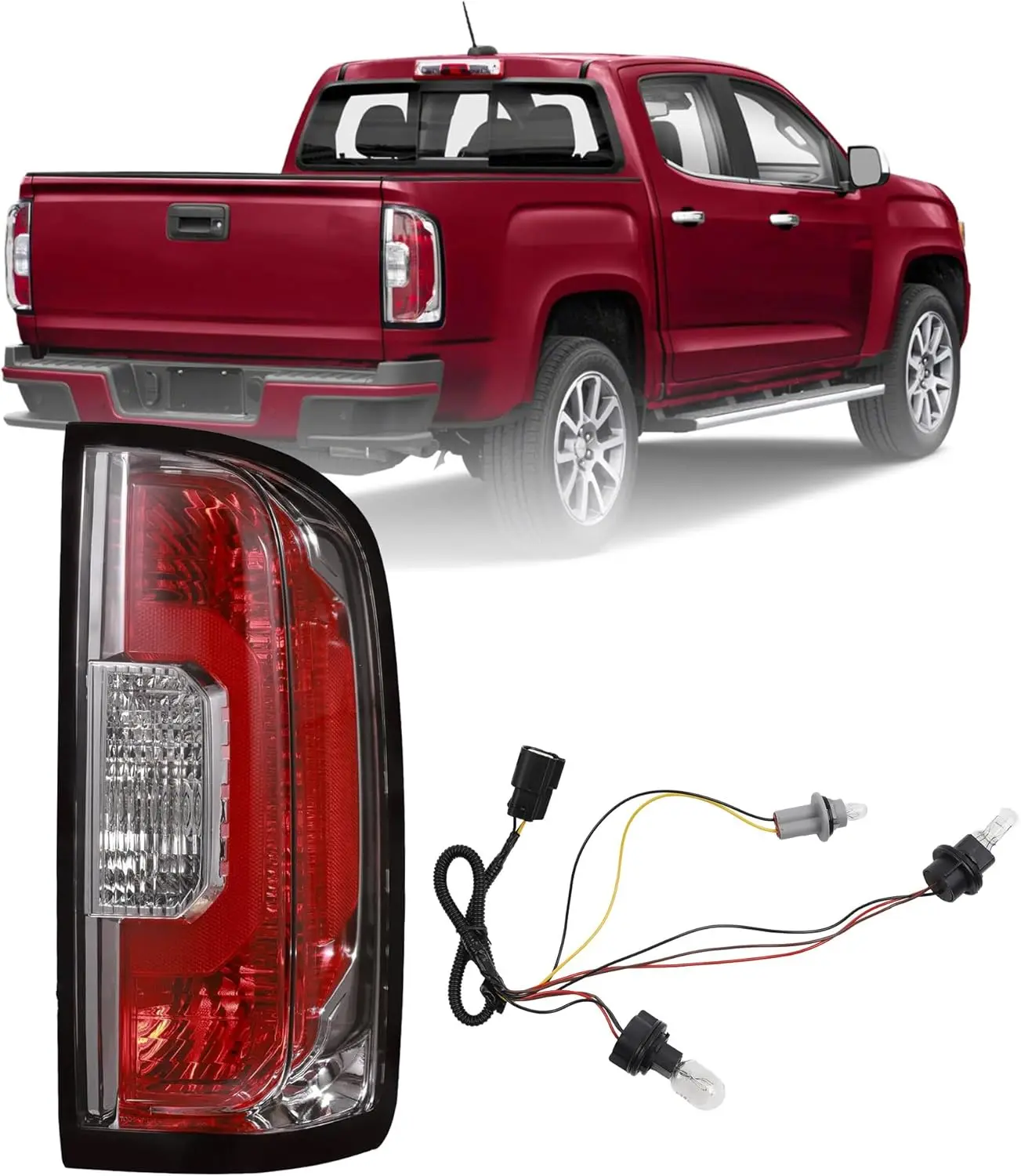 

Правый задний фонарь в сборе для GMC Canyon 2015-2022 годов, со стороны пассажира, галогенные лампы, заменяет # GM2801273