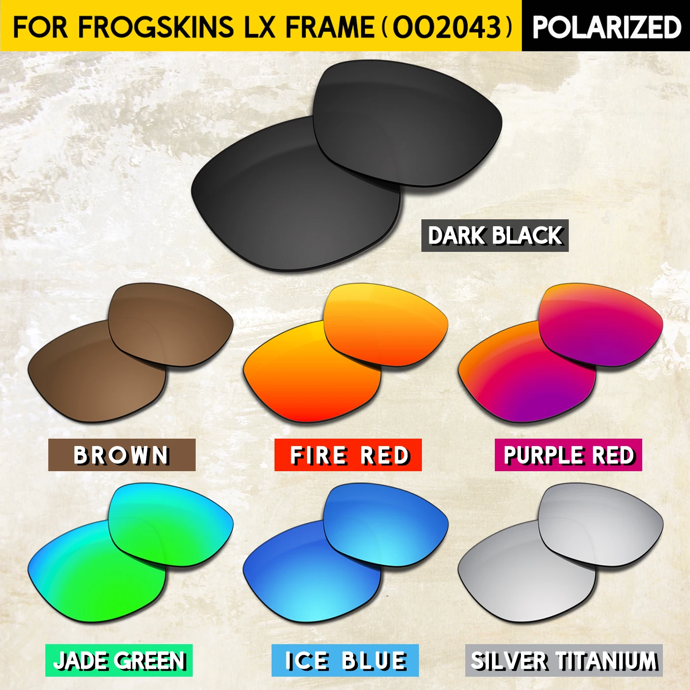 

Suitable for Oakley Frogskins LX OO2043 56mm Sunglasses Replacement Lenses Compatible With Oakley Frame