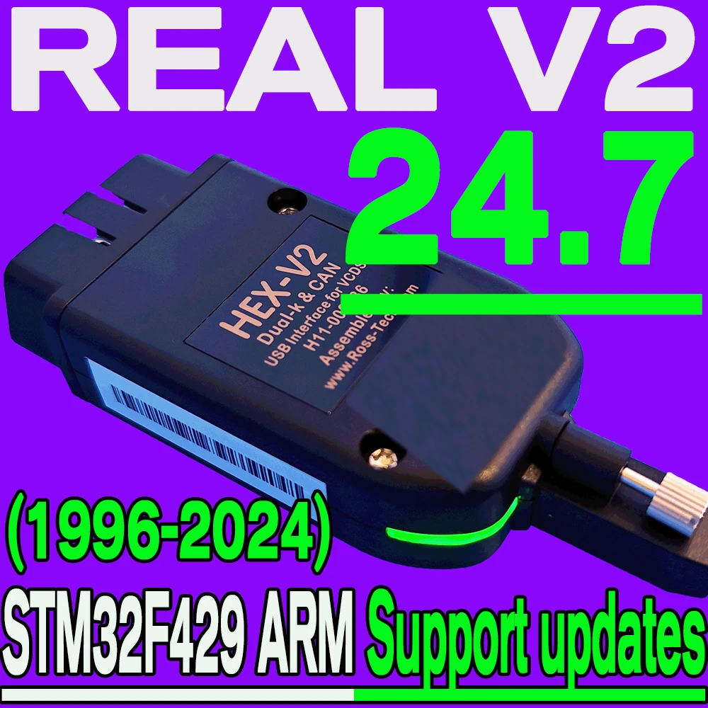 2024 Real V 2 NEW V24.7 VAG HEX V2 Usb Interface Vag-Com VA Diagnostic Coding Function Update Unlimit VAG-COM AUTO CM VCD TOOL