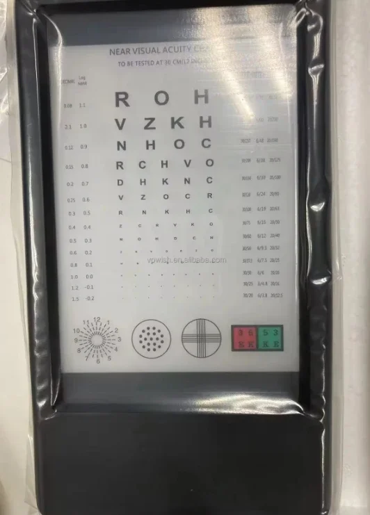 visual acuity vision eye test chart Ophthalmology led backlight NVC-03 near visual acuity chart