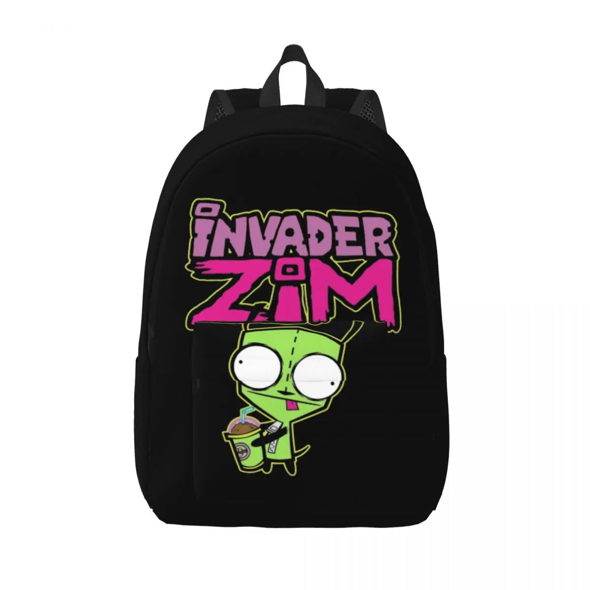 

Invader Zim GIR Snacking Portrait Backpack Middle High College School Student Bookbag Men Women Daypack Outdoor