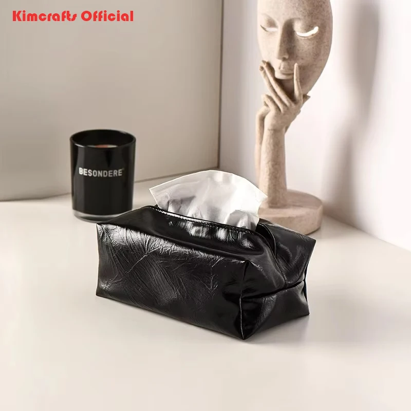 Кожаный держатель для салфеток в скандинавском стиле для ванной и кухни, роскошный диспенсер для бумажных полотенец, органайзер для салфеток